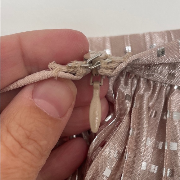 Sabina Musayev Shimmering Beige Midi Skirt - Picture 3 of 7